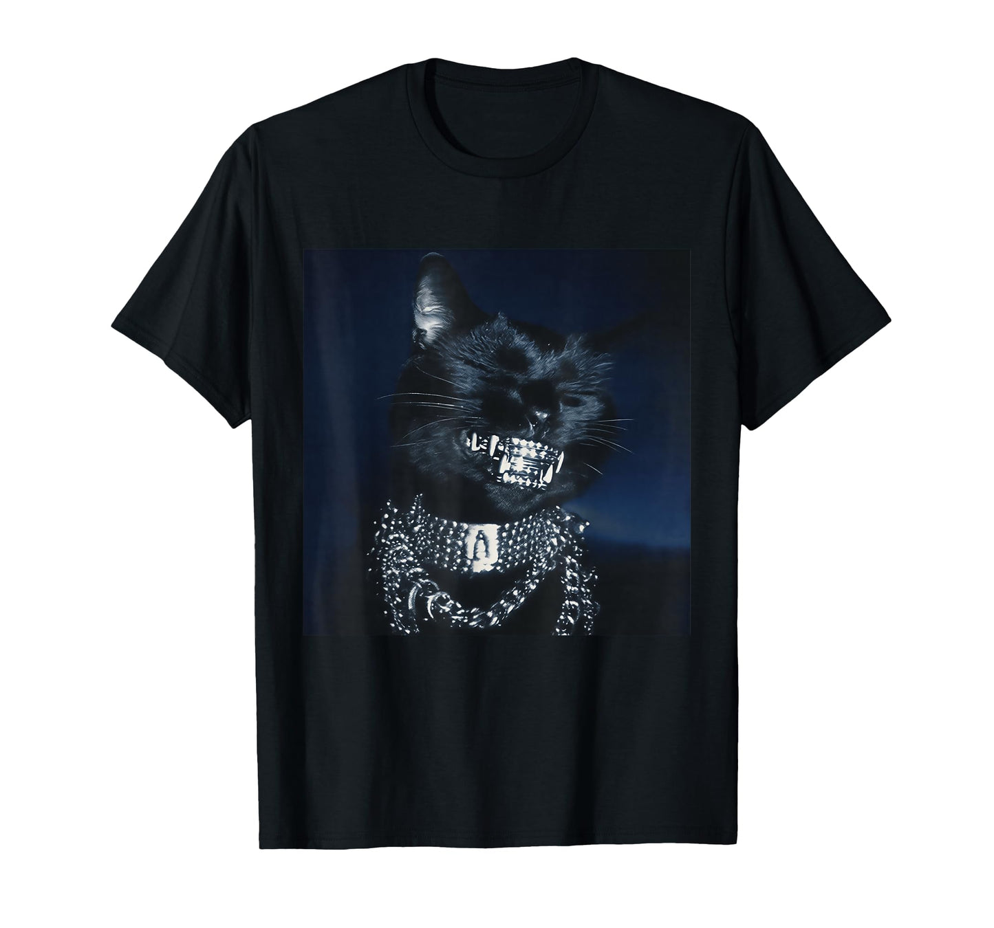 Cat Grillz Funny Kitten Meme Cat Smiling Brain Rot T-Shirt
