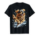 Skiing Golden Retriever in Snow Snowflakes Snowy Winter Dog T-Shirt