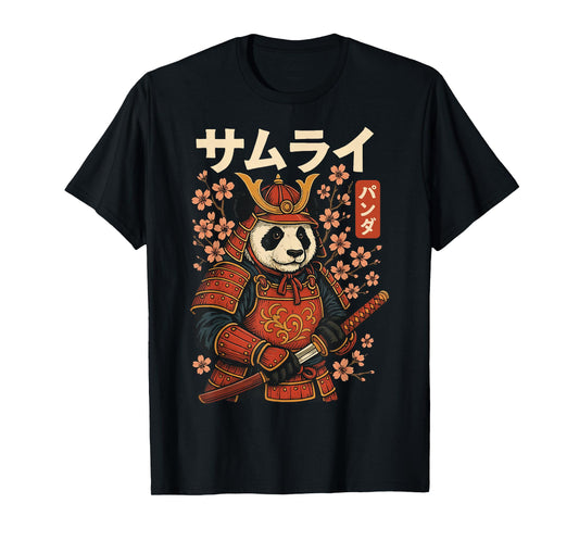 Panda Samurai Japanese Dog Katana T-Shirt