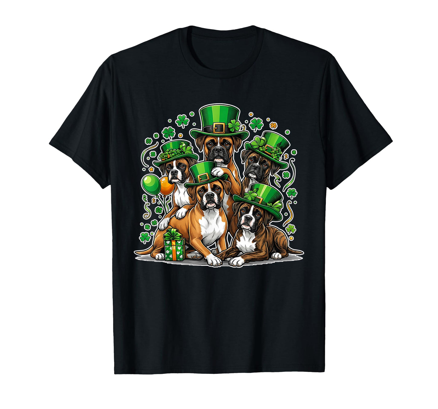 Funny St Patricks Day Boxer Dog Lover Women Men Kids T-Shirt