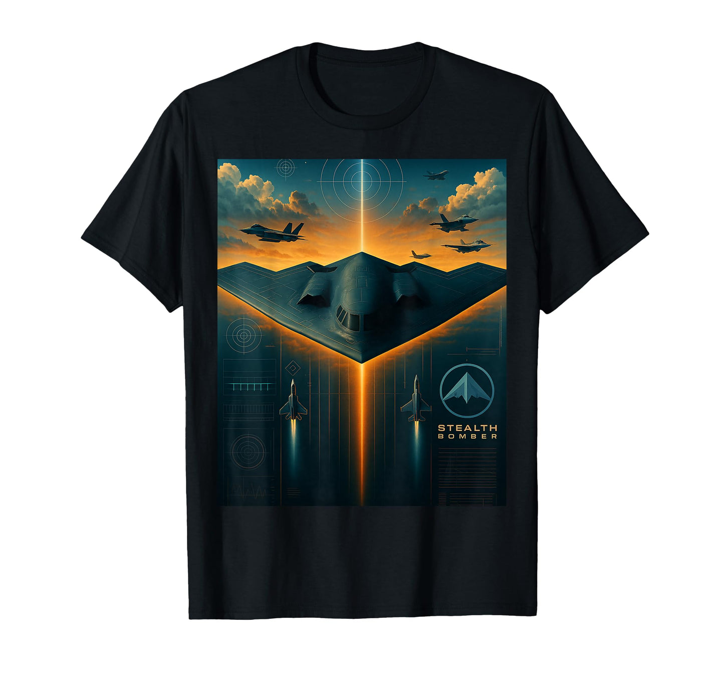 B-2 Spirit Stealth Bomber Iconic American Airpower Aviation T-Shirt