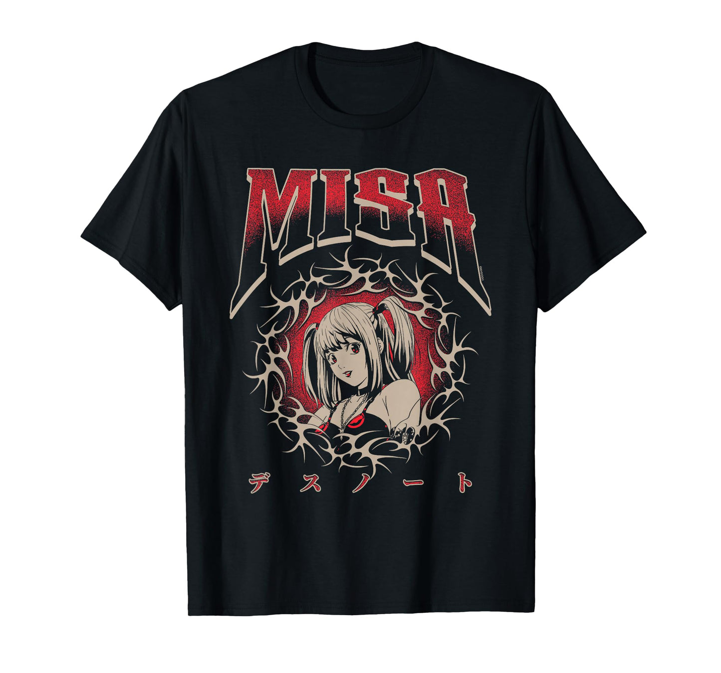 Death Note Misa NuMetal Y2K Cybersigil Portrait Anime T-Shirt
