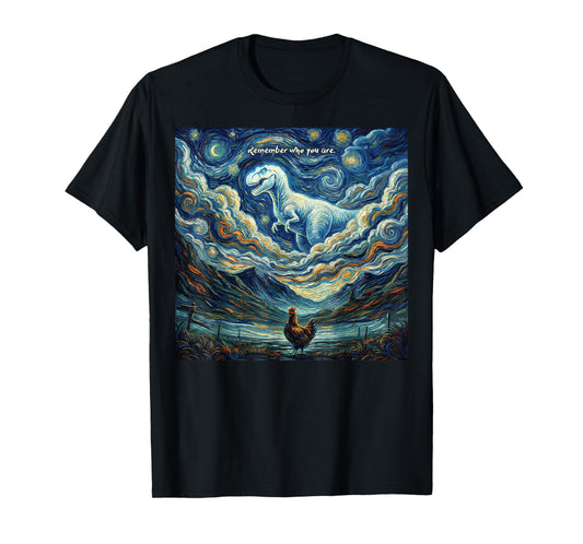Remember Who You are Funny Evolution Joke Dinosaur Chicken T-Shirt
