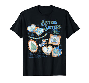 Devoted Sisters White Xmas Merry Christmas Snowflake Holiday T-Shirt
