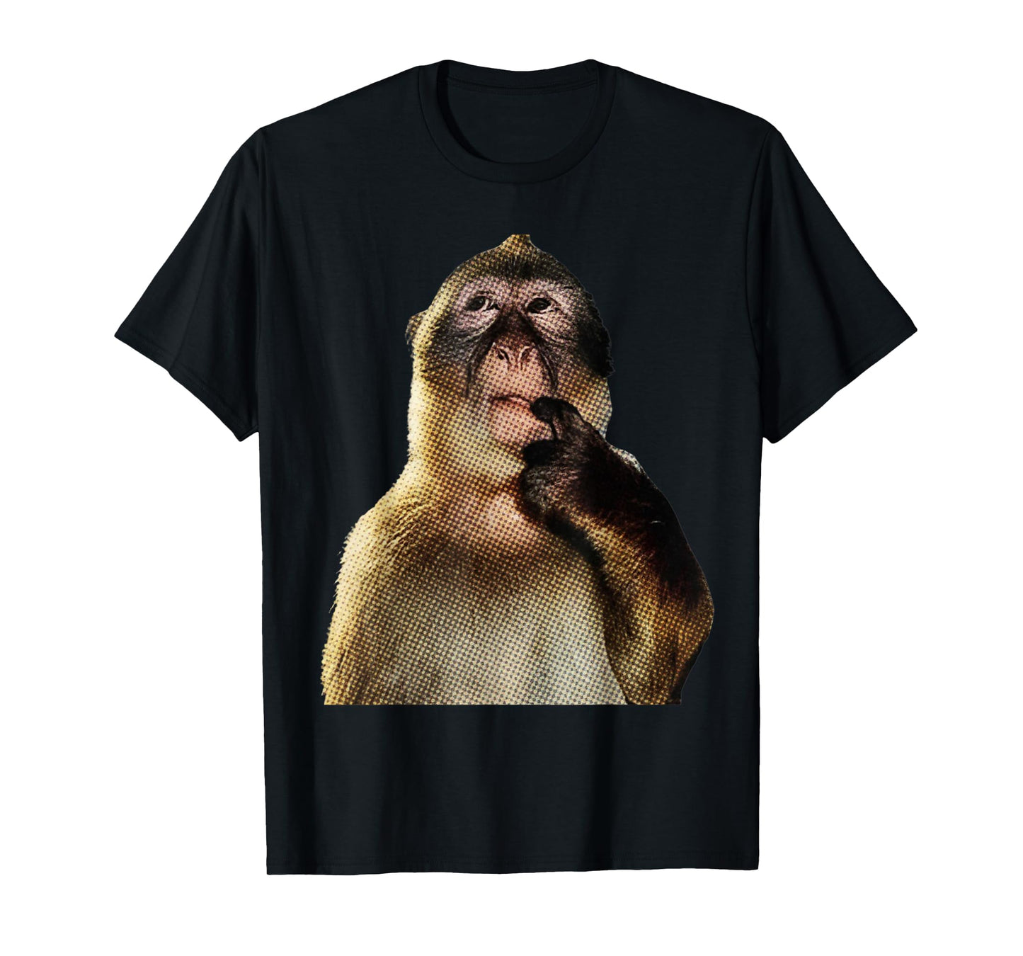 Monkey Y2K T-Shirt Funny Thinking Monkey Meme Brainrot Gift T-Shirt