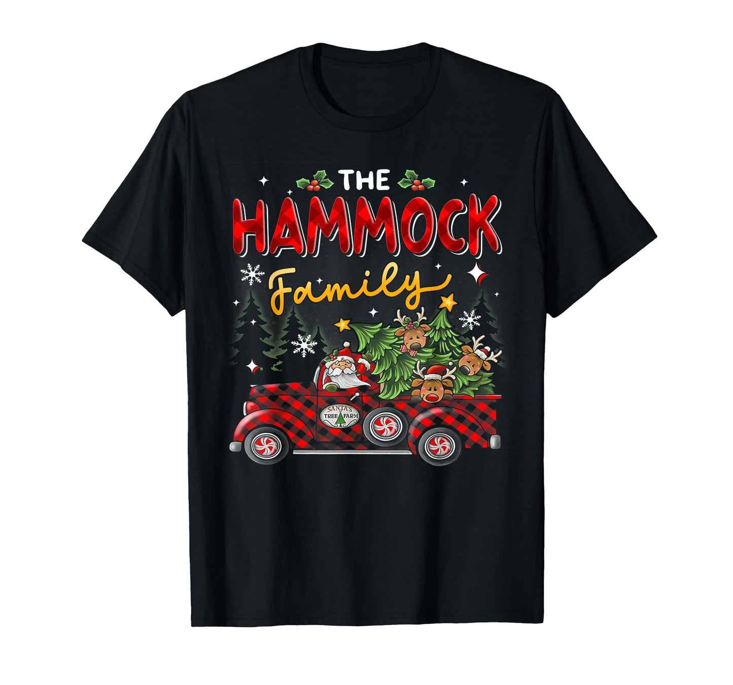 The Hammock Family Christmas Matching Pajamas Group Gift T-Shirt
