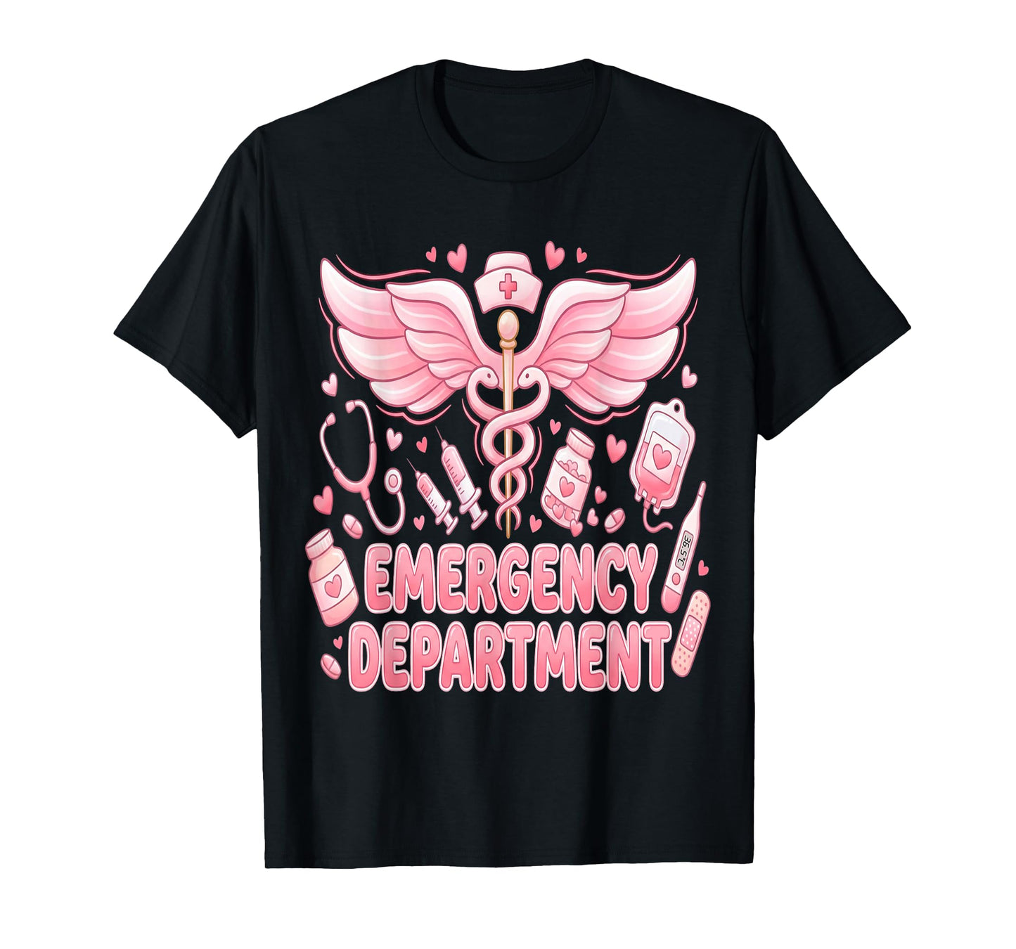 Cute Emergency Department Valentine ER Valentines Nurse T-Shirt