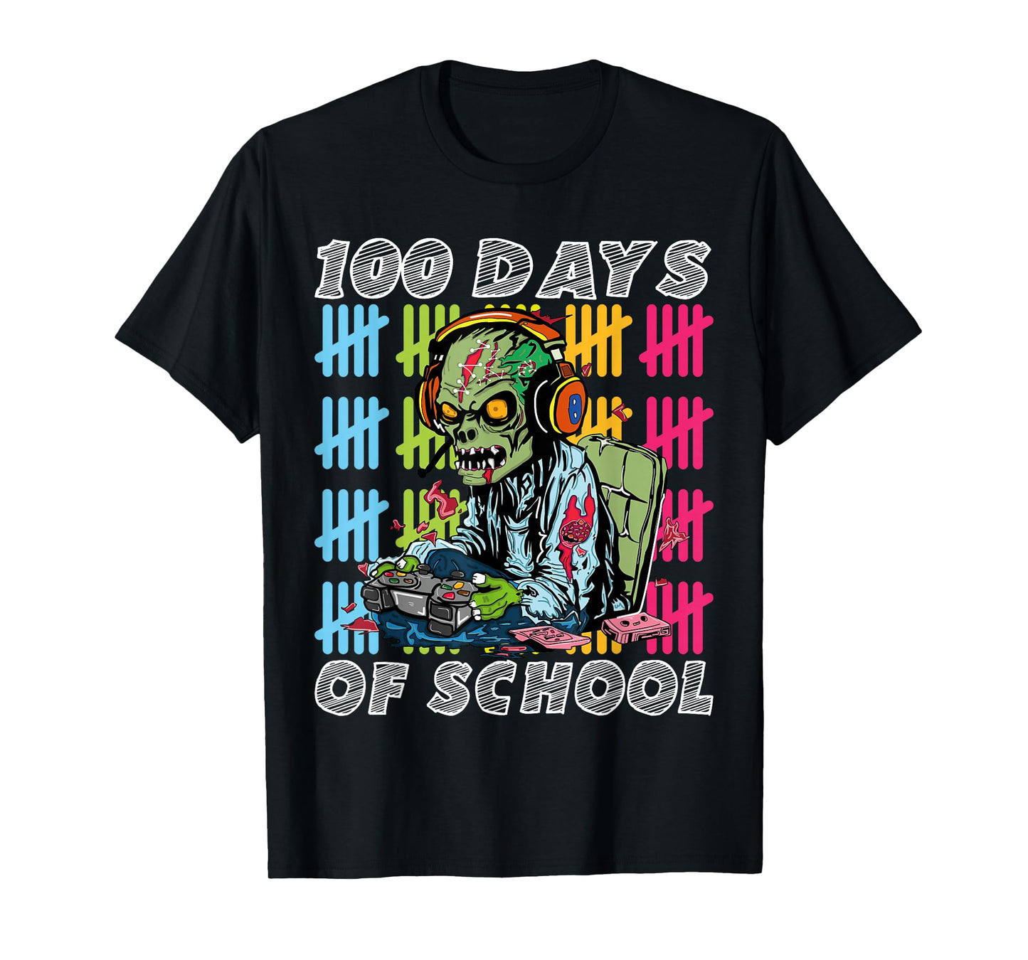 Zombies 100 Days Smarter 100th Day School T-Shirt