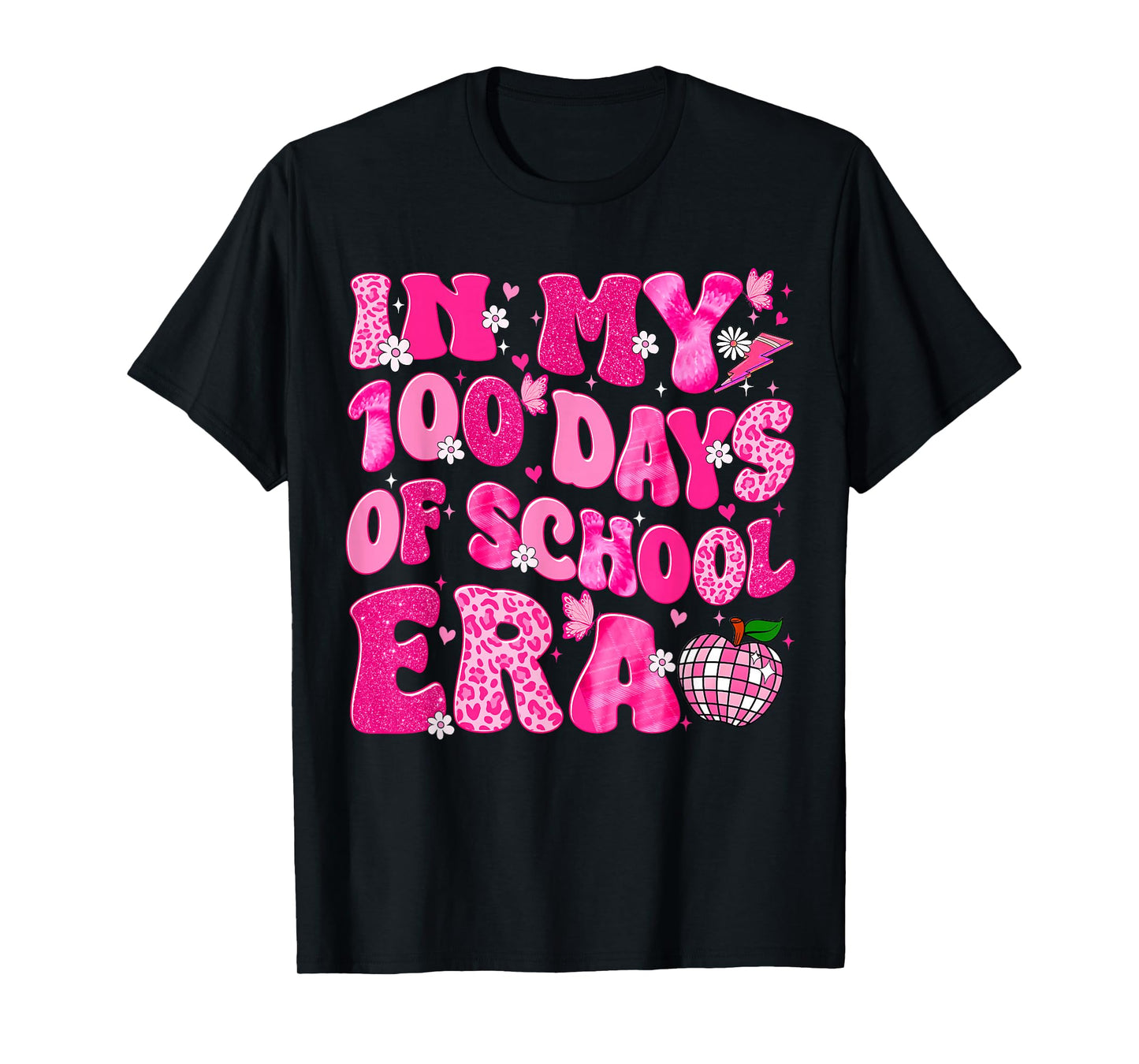 in My 100 Days of School Era 100th Day Teacher Girl T-Shirt