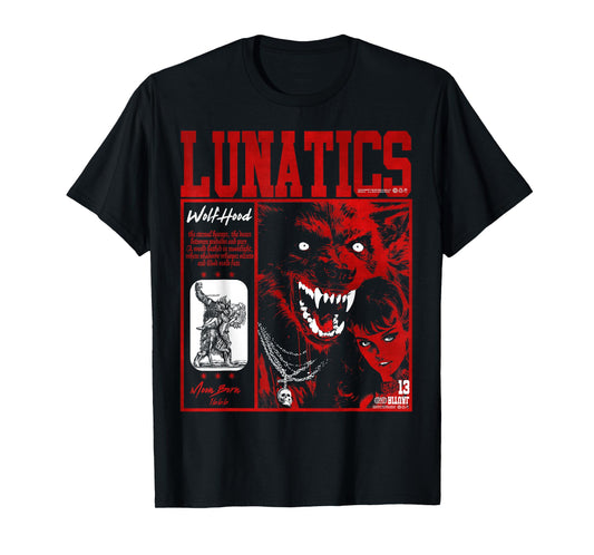 Vintage Horror Lycan Werewolf Alt Goth Y2K Horror Alpha Wolf T-Shirt