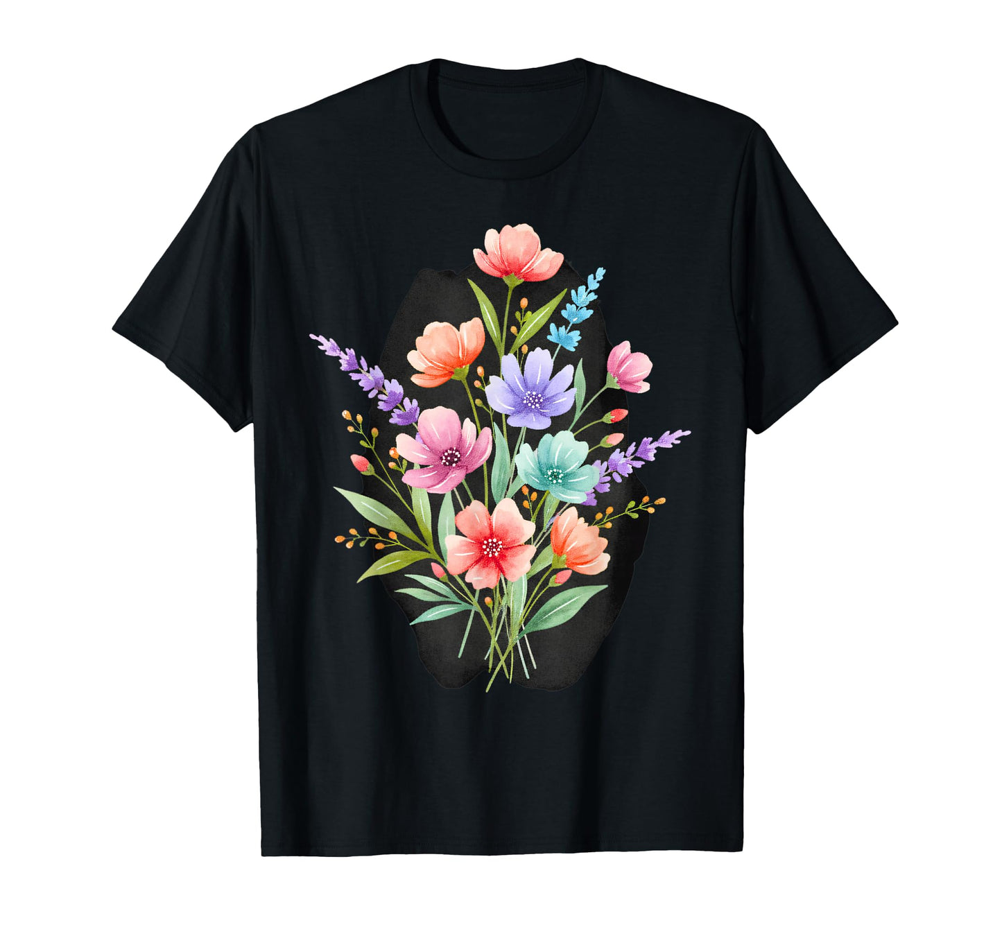 Vintage Floral Gardening Flowers Women Wildflower T-Shirt