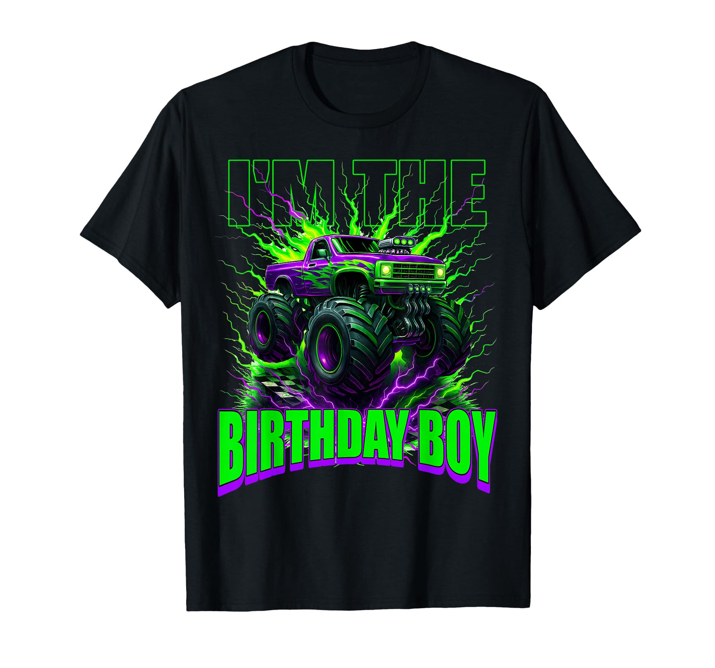 I'm The Birthday Boy Monster Truck Family Matching Party T-Shirt