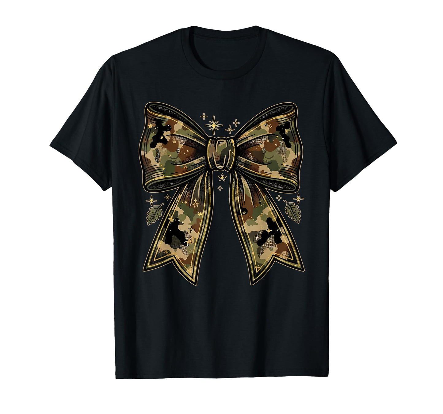 Camouflage Old Camo Bow Camo Coquette Bow Hunting Women Girl T-Shirt