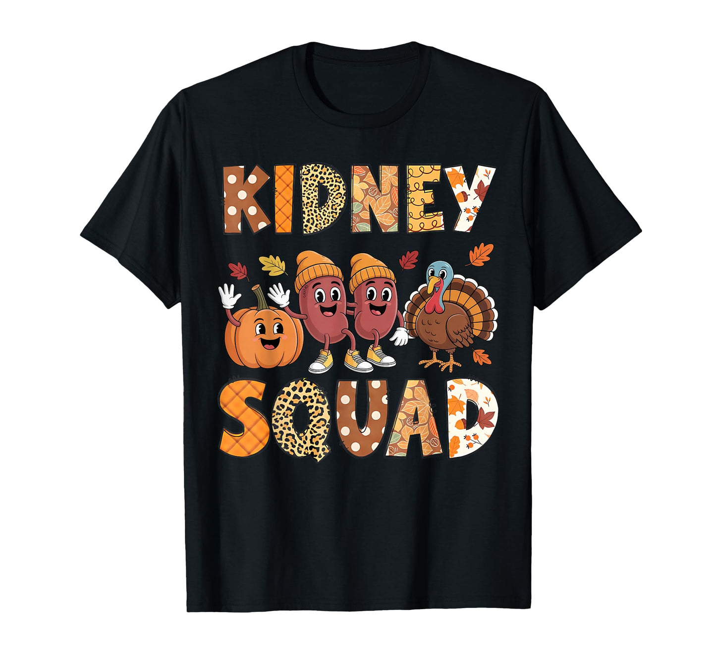 Kidney Squad Turkey Pumpkin Dialysis Nurse Thanksgiving T-Shirt