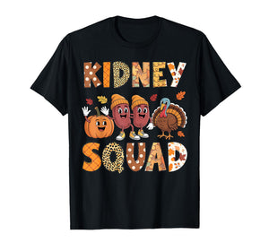 Kidney Squad Turkey Pumpkin Dialysis Nurse Thanksgiving T-Shirt