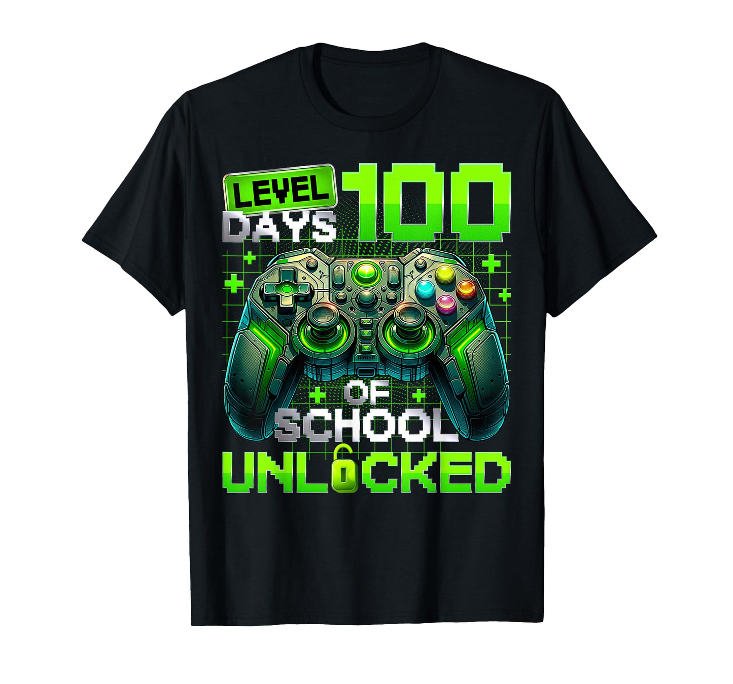 Level 100 Days of School Unlocked 100th Day Teacher Boy T-Shirt