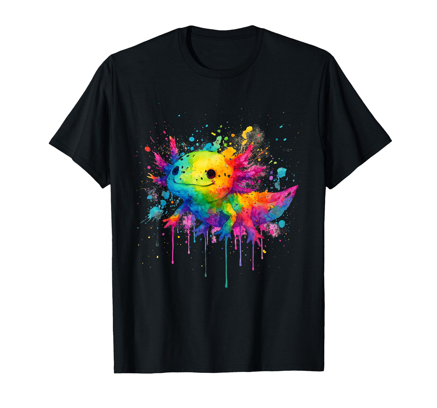 Cute Pet Lover Colorful Paint Color Axolotl Vibrant T-Shirt