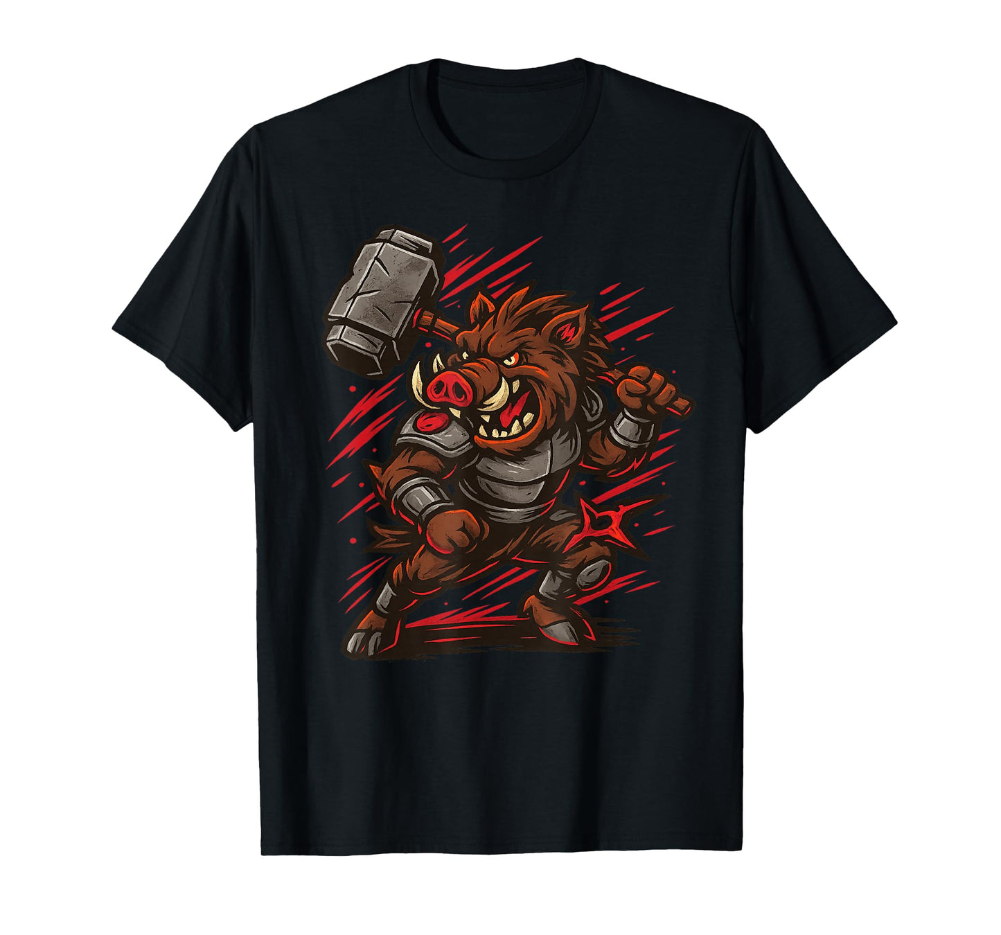 Boar Breaker with Warhammer Design for Comic Lover and Boar T-Shirt