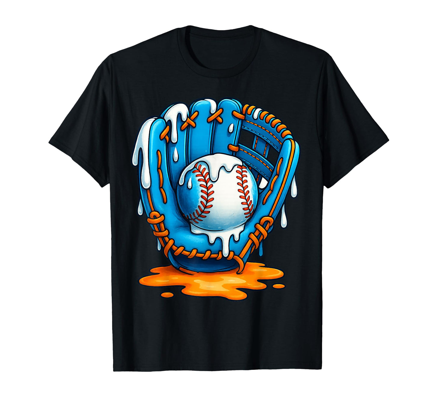 Baseball Drip Team for Boys Ice Cream Cool T-Shirt