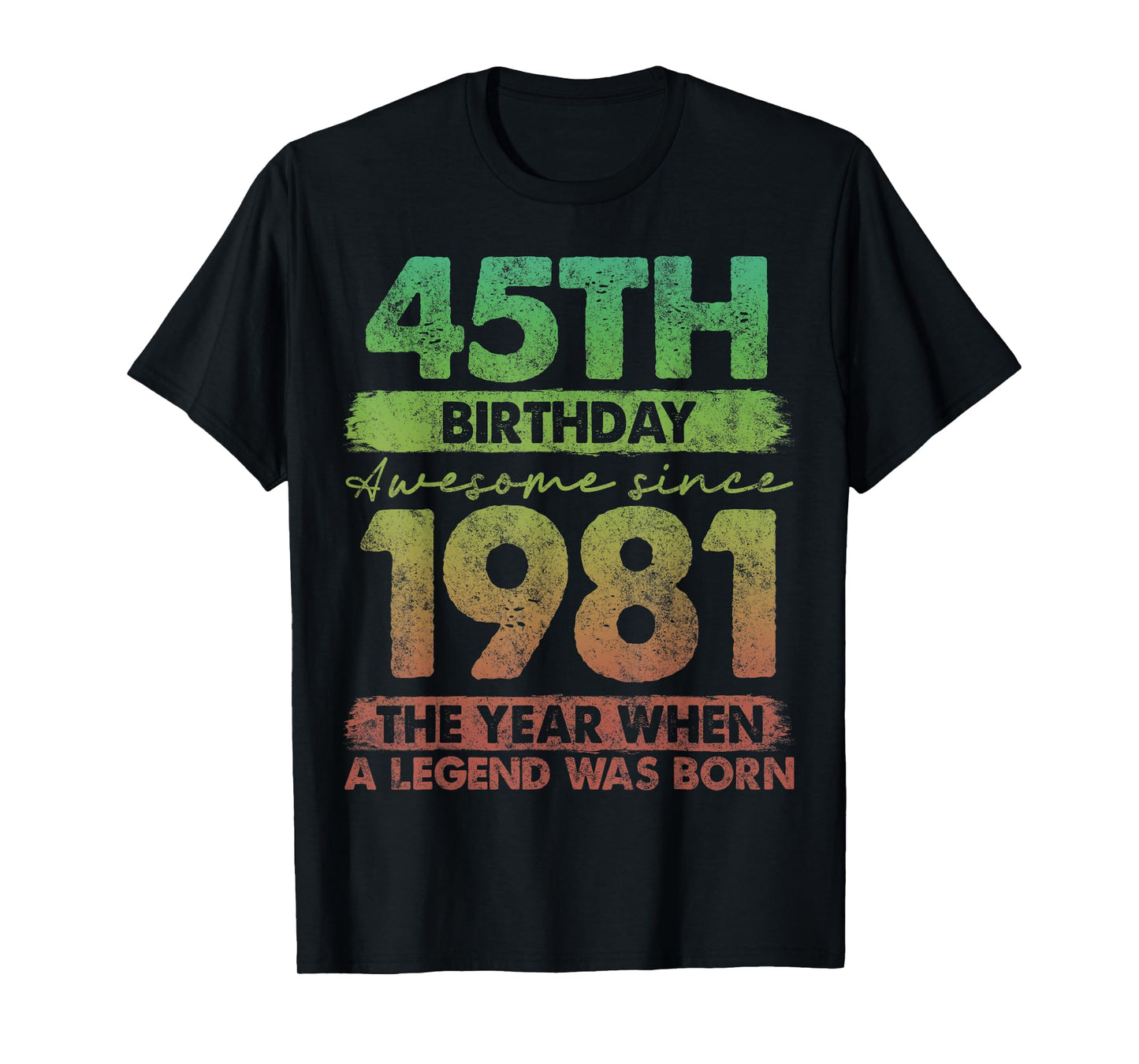 45 Year Old Gifts Vintage 1981 Limited Edition 45th Birthday T-Shirt
