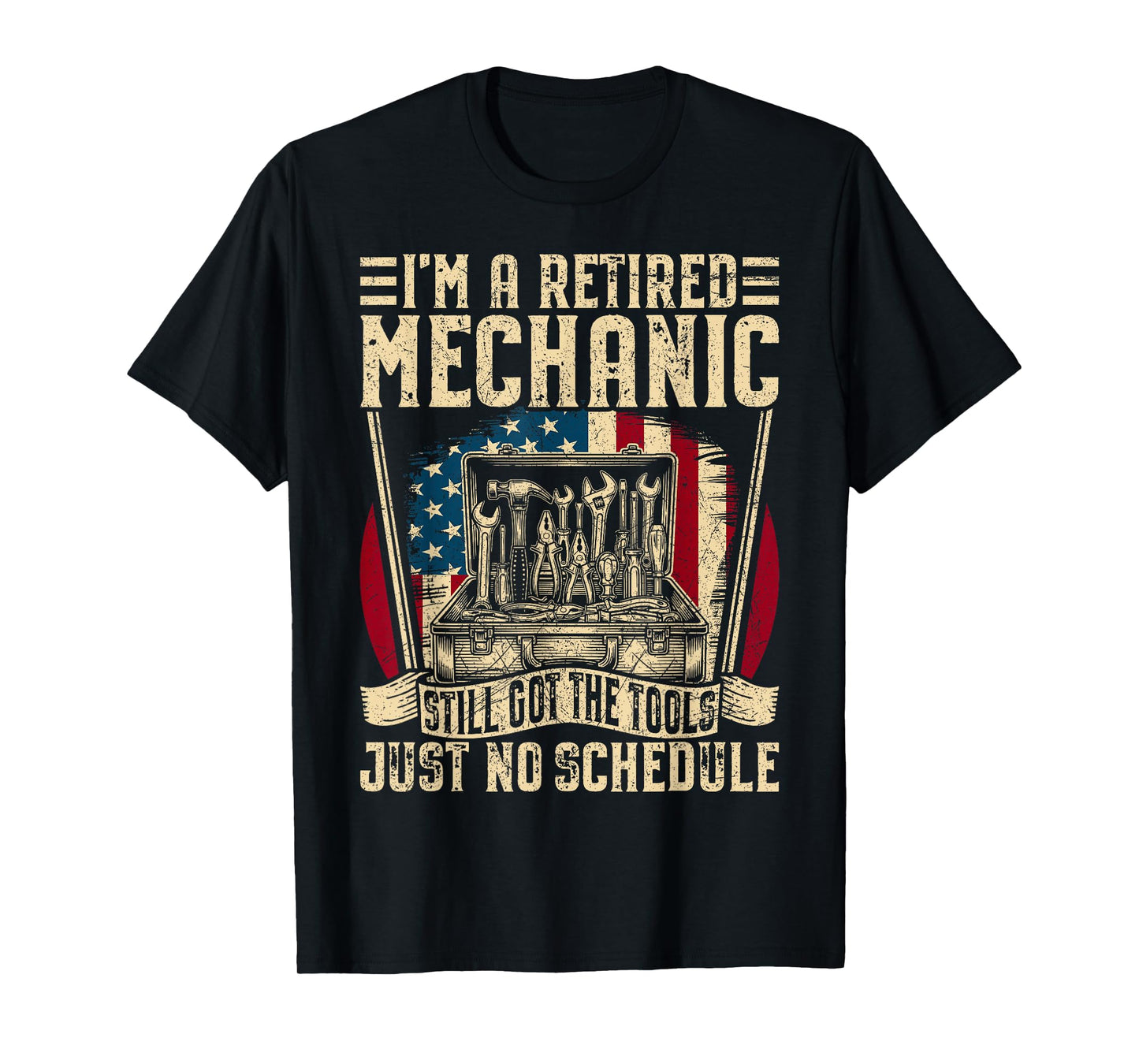 Funny Retired Car Mechanic Tool Retirement Dad Grandpa Men T-Shirt