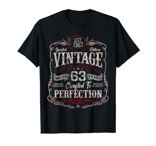 Vintage 1963 Limited Edition Shirt 63 Year Old 63rd Birthday T-Shirt