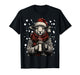 Cute Christmas Sheep Santa Hat Coffee Lover Funny Winter T-Shirt