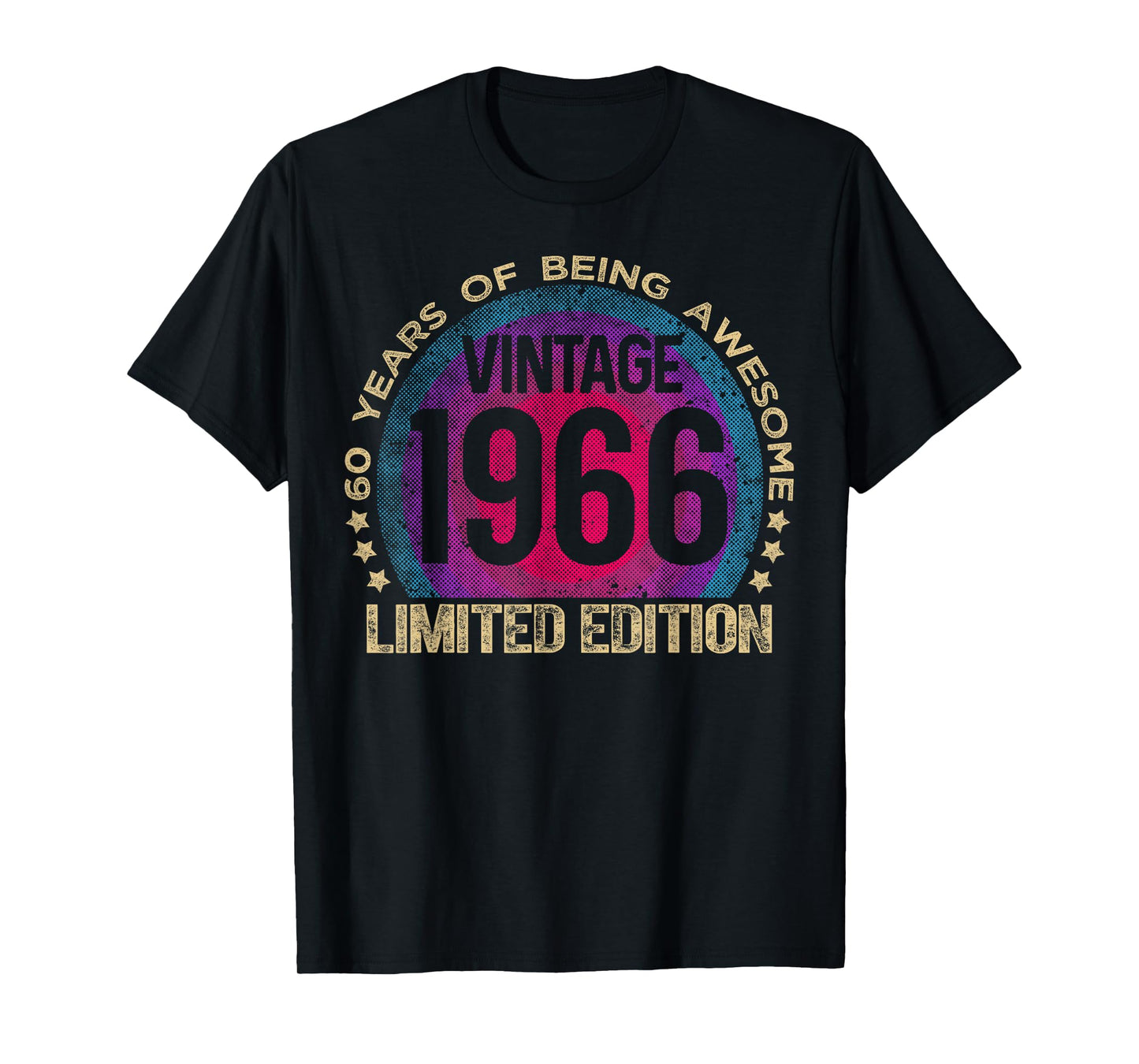 60 Year Old Gifts Vintage 1966 Limited Edition 60th Birthday T-Shirt
