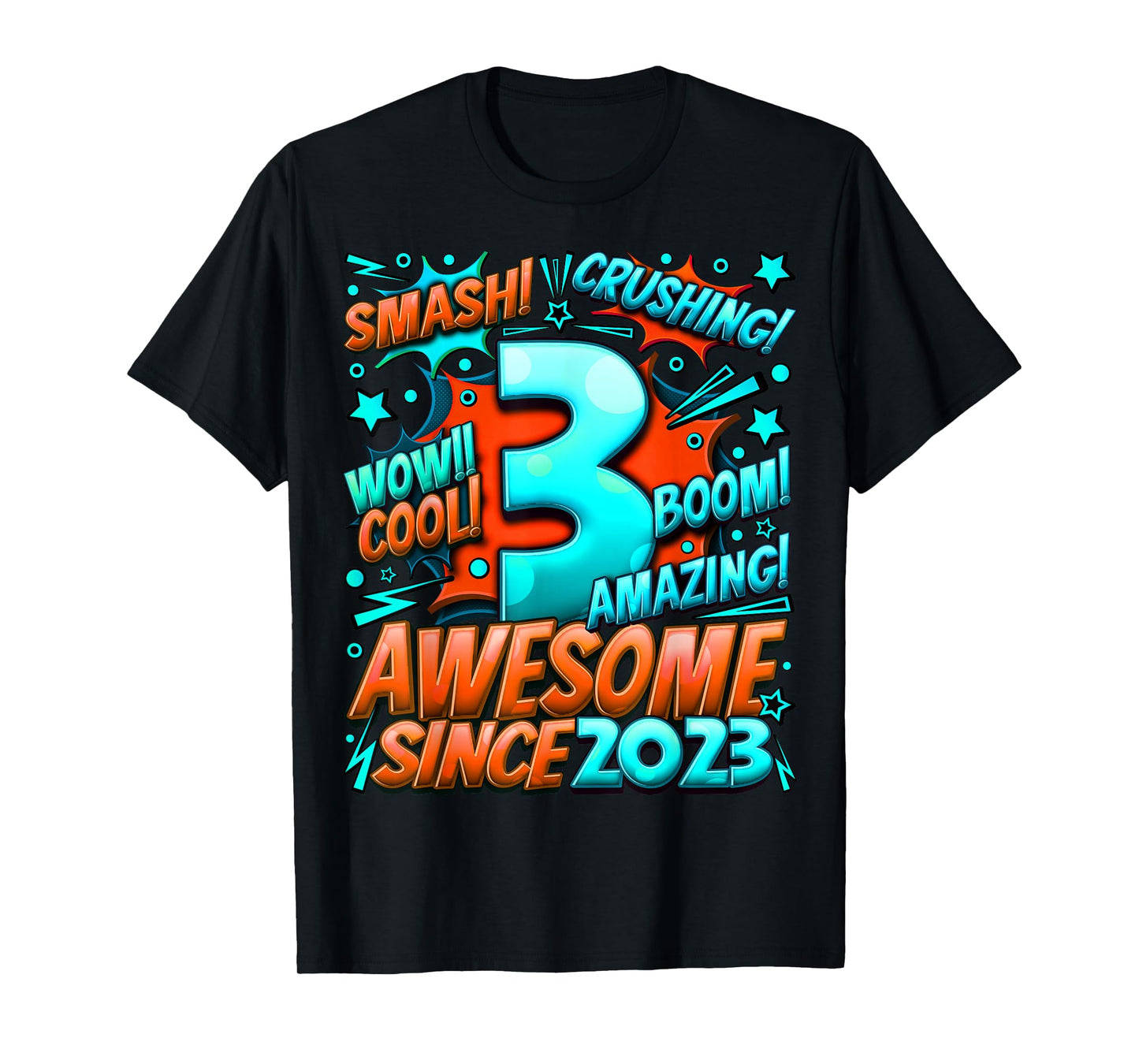 3 Year Old Gifts for Boys 3rd Birthday Boy 3 Year Old Boy T-Shirt