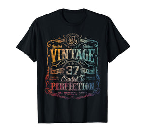 Vintage 1989 Limited Edition Shirt 37 Year Old 37th Birthday T-Shirt