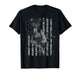 Hunting and Fishing Distressed Camo American Flag T-Shirt