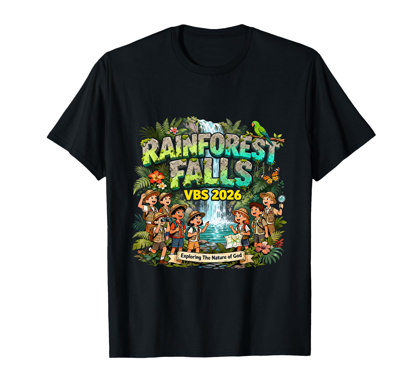 Rainforest Falls VBS 2026 Exploring The Nature of God T-Shirt