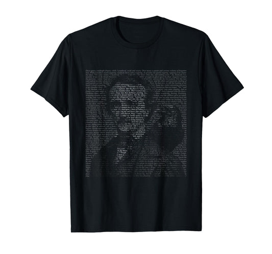 Edgar Allen Poe & Raven - Reading Bookworm Reader T-Shirt