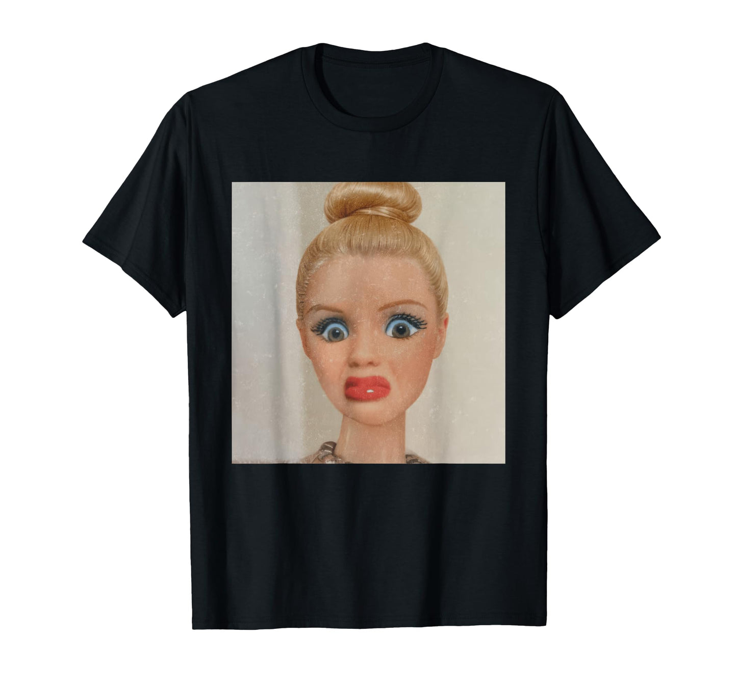 Funny Disgusted Doll face Meme Disgusting Reaction Sarcastic T-Shirt