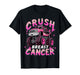 Crush Breast Cancer Monster Truck Girls Boys Pink Awareness T-Shirt
