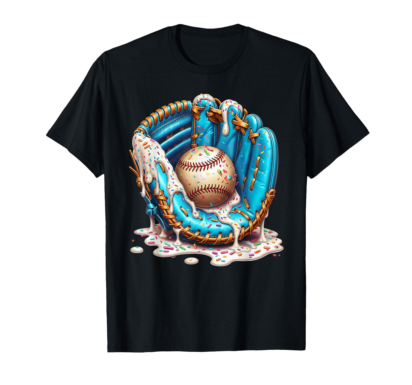 Baseball Drip Ice Cream Sprinkless Glove Boy Kid T-Shirt