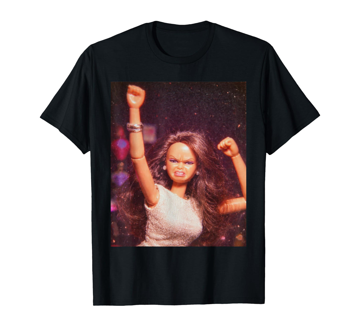 Funny Doll Girl Party Meme Graphic Tee T-Shirt