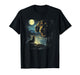 Dachshund Howling to The Moon Vintage 90s Retro Wiener T-Shirt