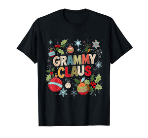 Grammy Claus Patchwork Ornament Christmas Design T-Shirt