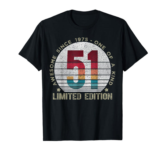 51 Year Old Gifts Vintage 1975 Limited Edition 51st Birthday T-Shirt