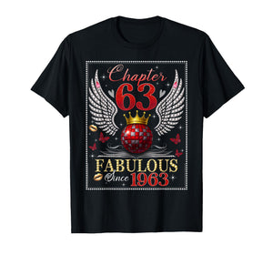 Chapter 63 Fabulous EST. 1963 Disco Ball 63rd Birthday Women T-Shirt