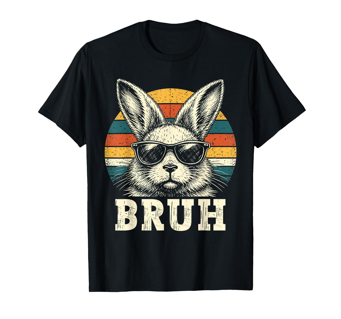 Kids Boy Easter Retro Bunny Bruh Easter Kids Boy Toddler Men T-Shirt
