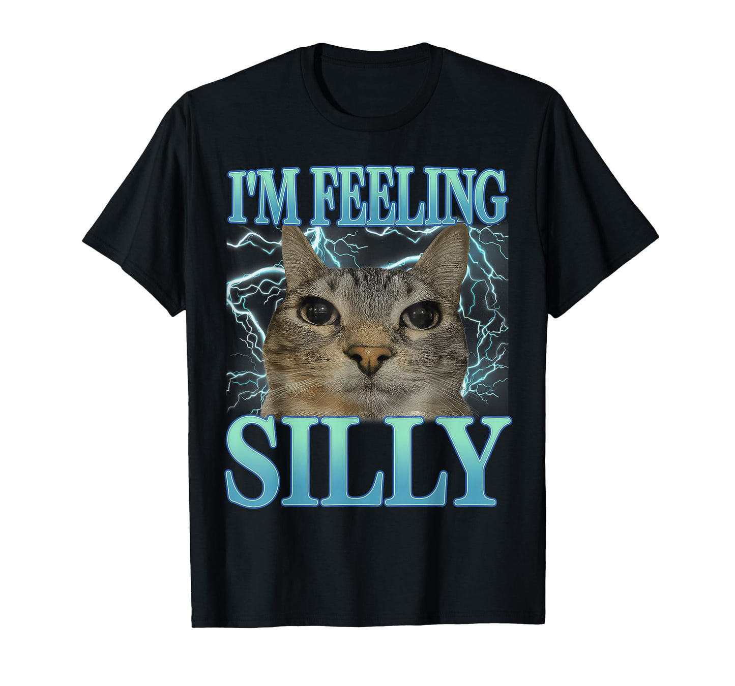 Funny Saying Cat Lover I'm Feeling Silly Cat Meme Humor T-Shirt