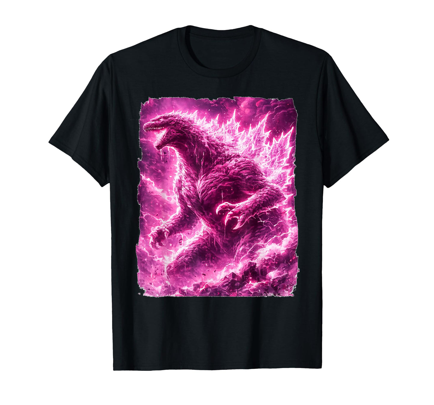 Japanese Pink Kaiju Monster Design Men Boys Kids Youth Teens T-Shirt