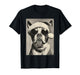 Boston Terrier with Sunglasses Retro Christmas Festive Dog T-Shirt