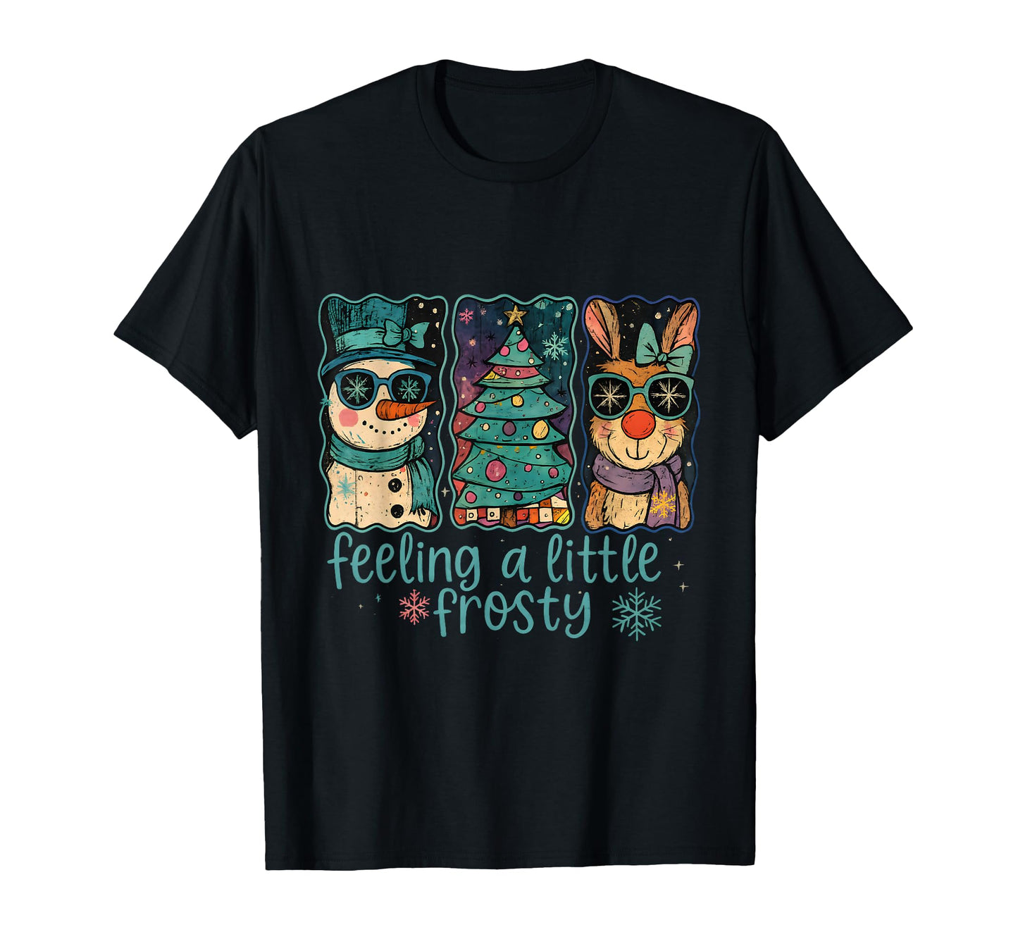 Feeling a Little Frosty Cool Christmas Character T-Shirt