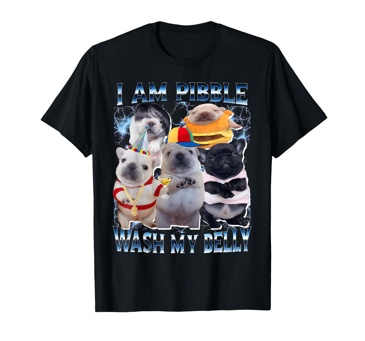 I Am Pibble Wash My Belly Pibble Meme Funny Dog Brainrot T-Shirt