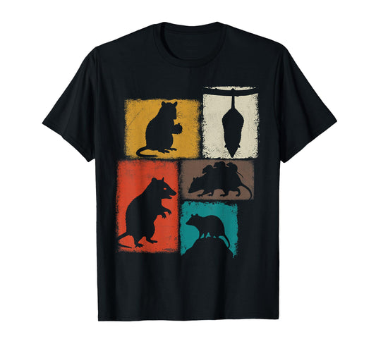 Opossum Vintage Collage Trash Animal Lover T-Shirt