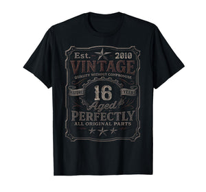 Vintage 2010 Limited Edition Shirt 16 Year Old 16th Birthday T-Shirt