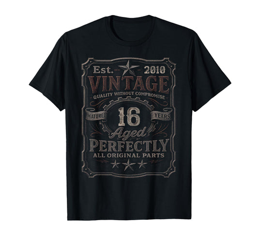 Vintage 2010 Limited Edition Shirt 16 Year Old 16th Birthday T-Shirt